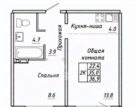 квартира г Новосибирск р-н Ленинский ул Связистов 13/1 ЖК по ул. Связистов, 13/1 Площадь Маркса фото 2