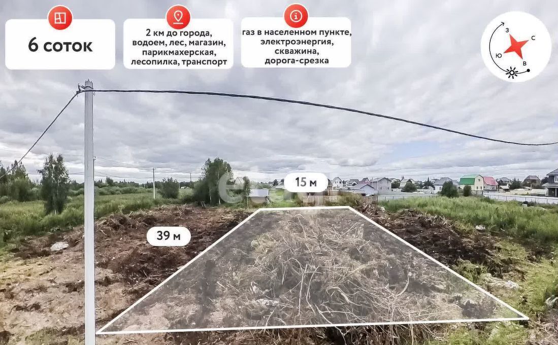 земля г Тюмень р-н Центральный снт Липовый остров Тюмень, 2-я Восточная ул фото 2