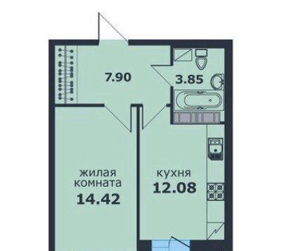 квартира г Санкт-Петербург метро Ленинский Проспект пр-кт Героев 18 округ Южно-Приморский фото 13