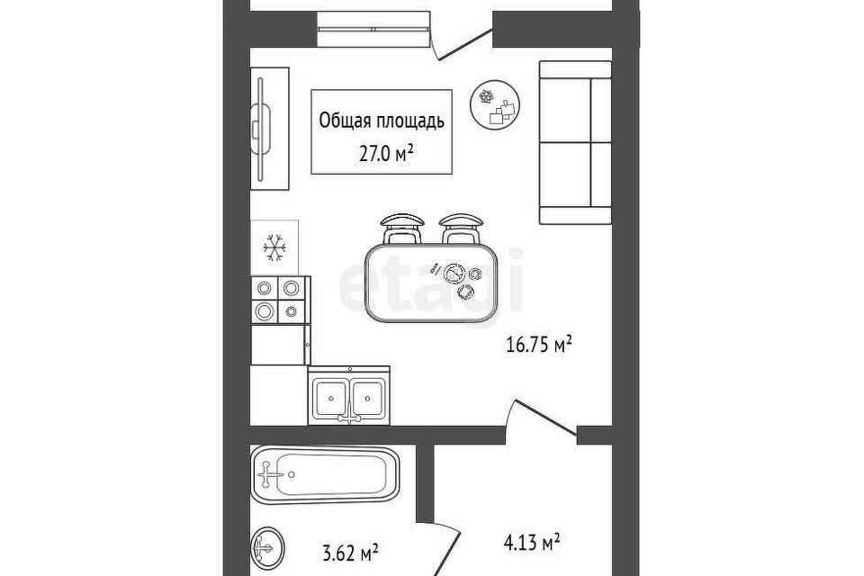 квартира р-н Новосибирский Затулинский, улица Зорге, 279 фото 5