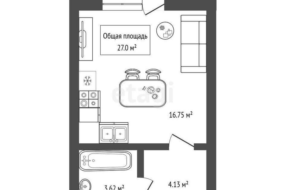 квартира р-н Новосибирский Затулинский, улица Зорге, 279 фото 6