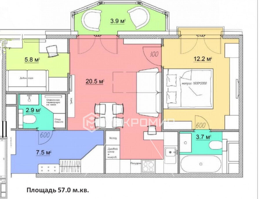 квартира г Санкт-Петербург ул Ленсовета 87к/3 Звёздная фото 30