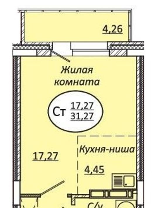 квартира г Новосибирск р-н Дзержинский Берёзовая роща ул Авиастроителей 18 фото 3