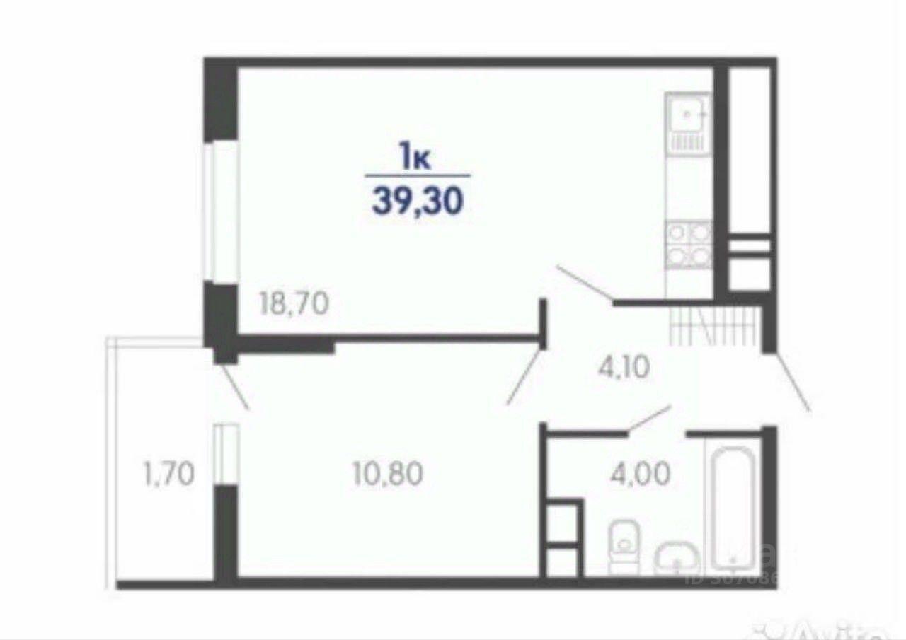 квартира г Краснодар р-н Прикубанский ул им. Героя Яцкова И.В. 350901 Krasnodar, Krasnodarskiy kray, Russia, 1 фото 9