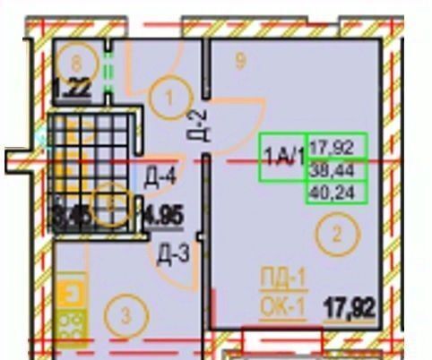 квартира г Курск р-н Центральный ул Ломоносова 47 фото 3