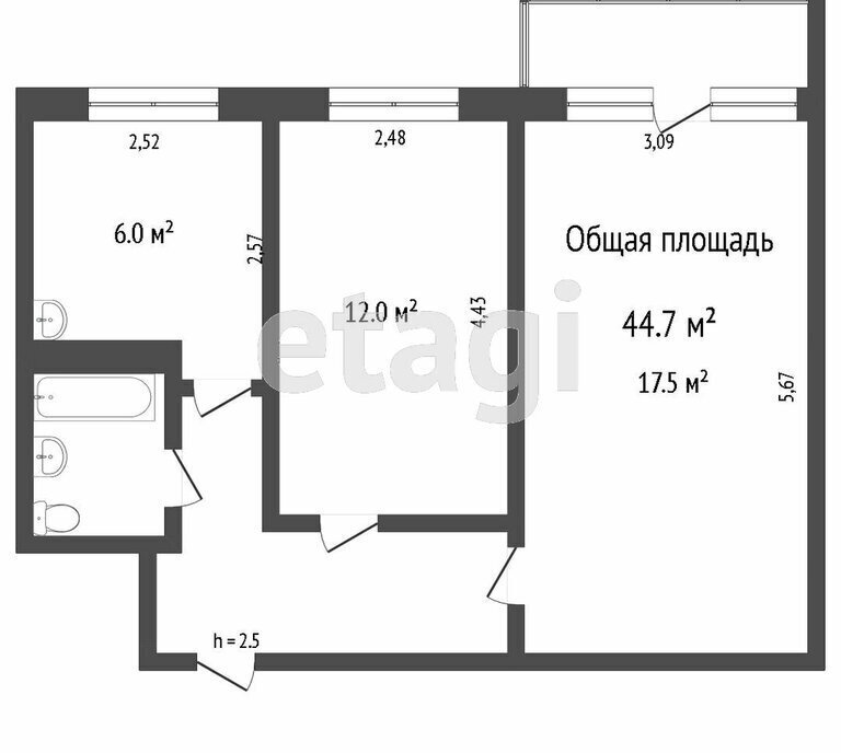 квартира г Томск ул Лазарева 6а фото 13