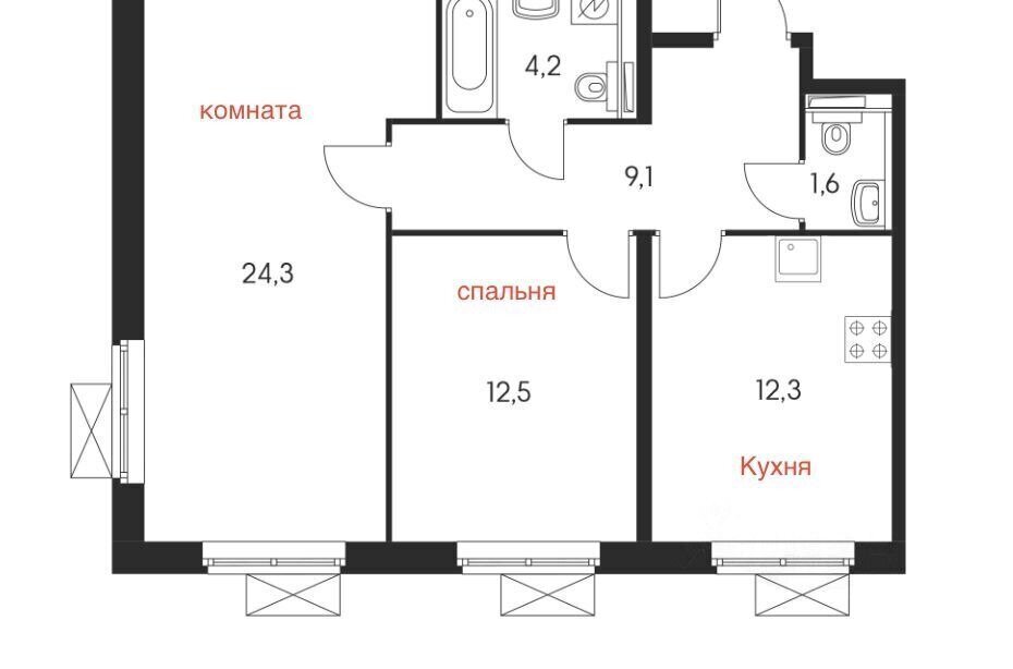 квартира г Москва метро Медведково ул Полярная 27к/3 Полярная 25 муниципальный округ Южное Медведково фото 18