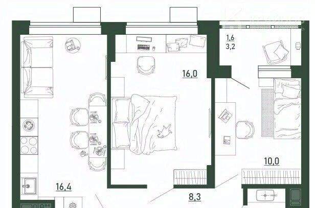 квартира г Воронеж р-н Железнодорожный ЖК «РИТМ» Ключи мкр фото 2