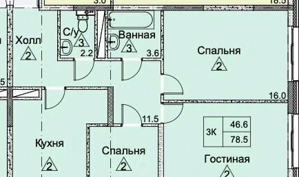 квартира р-н Боровский г Балабаново ЖК «Петровский» фото 1