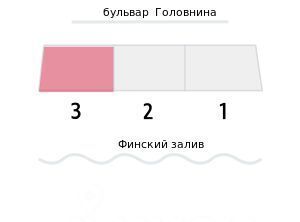 квартира г Санкт-Петербург метро Приморская пр-кт Крузенштерна 4 округ Гавань фото 2