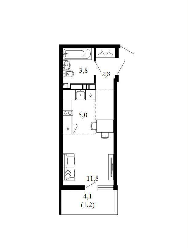 квартира г Сочи р-н Адлерский ул Искры 4 д. 66/10 фото 2