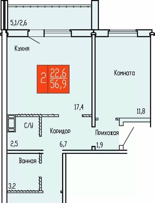 квартира г Курган ул Карбышева 52к/1 фото 1