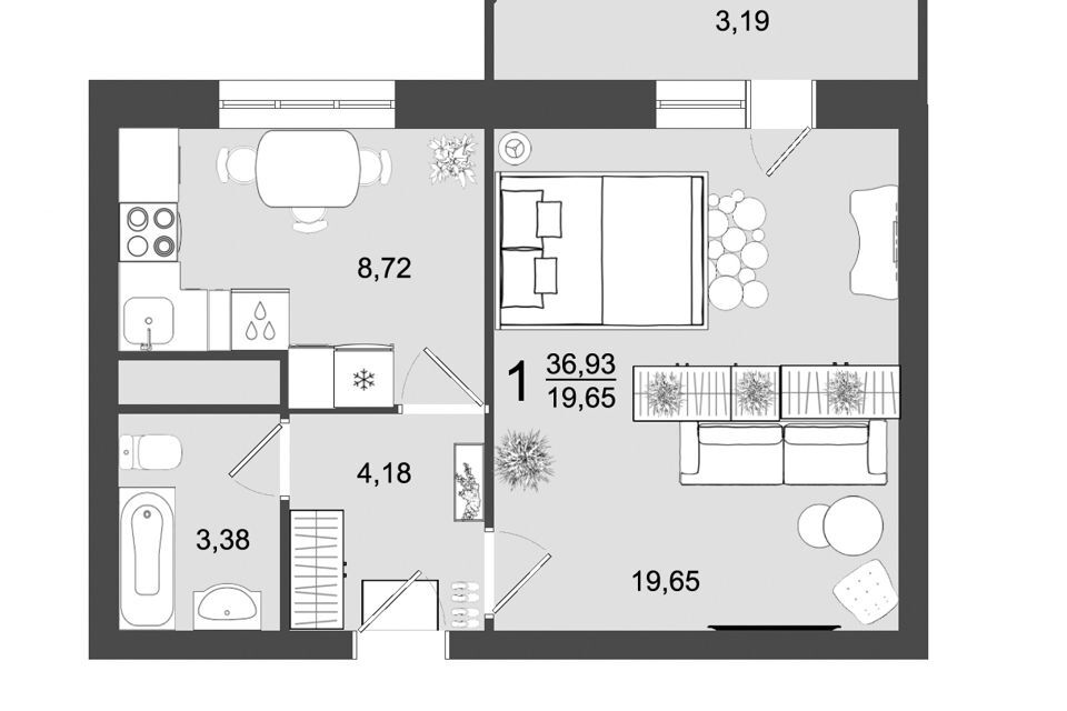 квартира г Клин микрорайон Майданово, 9а, Клин городской округ фото 1