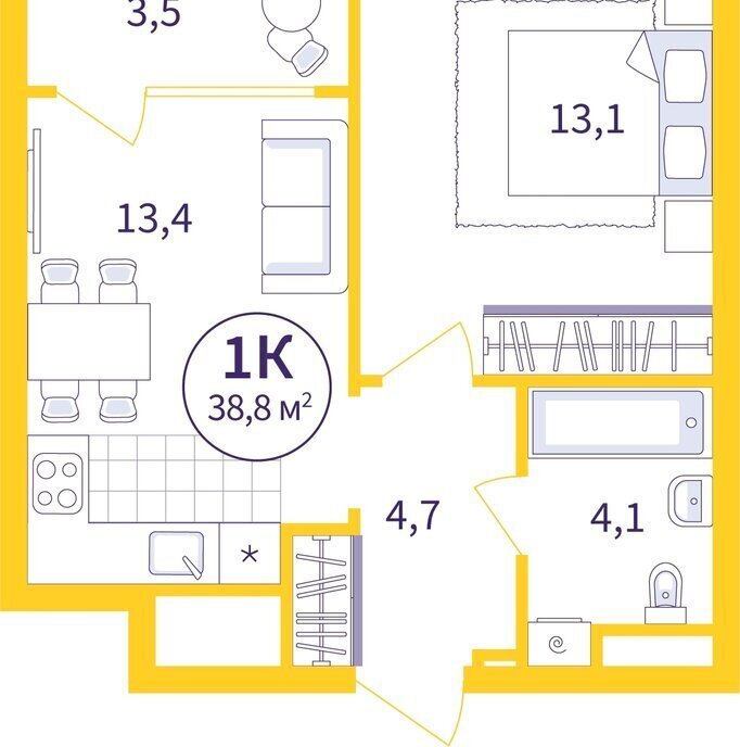 квартира г Екатеринбург Уралмаш улица 22-го Партсъезда, 5 фото 1