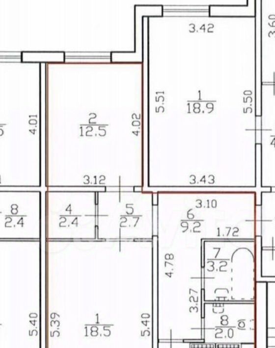 квартира г Санкт-Петербург метро Комендантский Проспект ул Парашютная 56к/3 фото 2