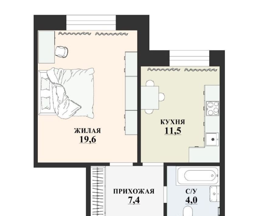 квартира г Москва метро Рассказовка Московский г., ул. Никитина, 11к 9 фото 16