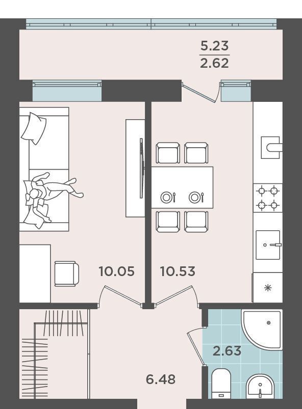 квартира г Калининград р-н Московский ул Коммунистическая 127к/3 фото 17