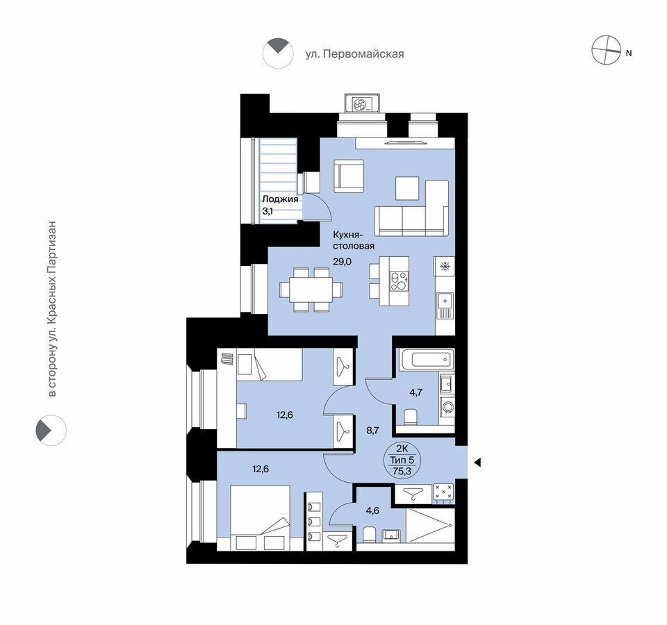 квартира г Сыктывкар ул Крутая 2 фото 1