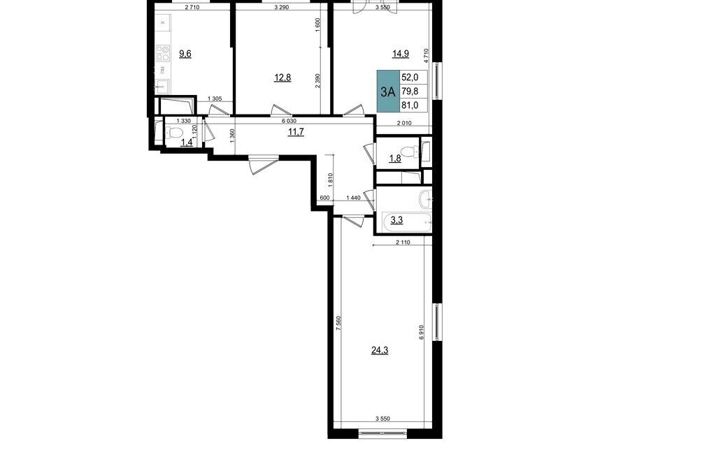 квартира г Одинцово БЗРИ Баковка микрорайон 6-6А, жилой комплекс -Сити, к 23 фото 1