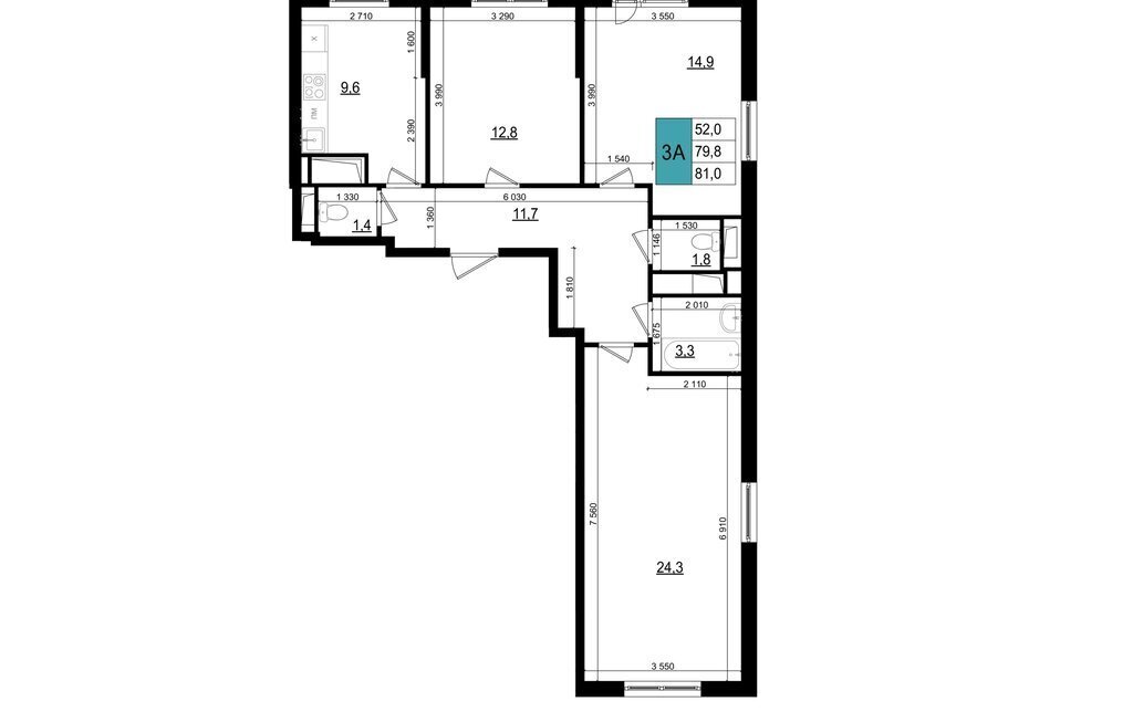 квартира г Одинцово БЗРИ Баковка микрорайон 6-6А, жилой комплекс -Сити, к 23 фото 1