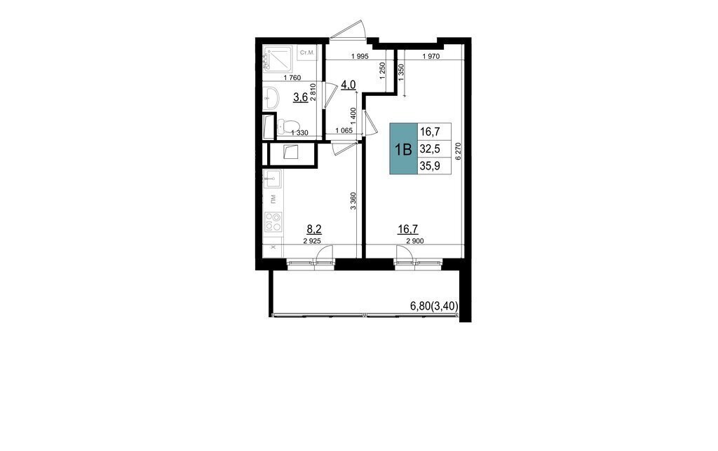 квартира г Одинцово БЗРИ Баковка микрорайон 6-6А, жилой комплекс -Сити, к 23 фото 1