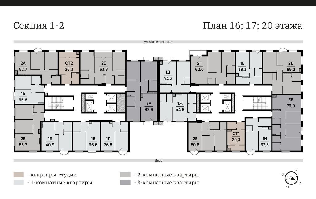 квартира г Астрахань ул Магнитогорская 75/1 фото 1