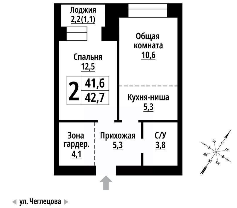 квартира г Барнаул р-н Октябрьский ул Чеглецова фото 1