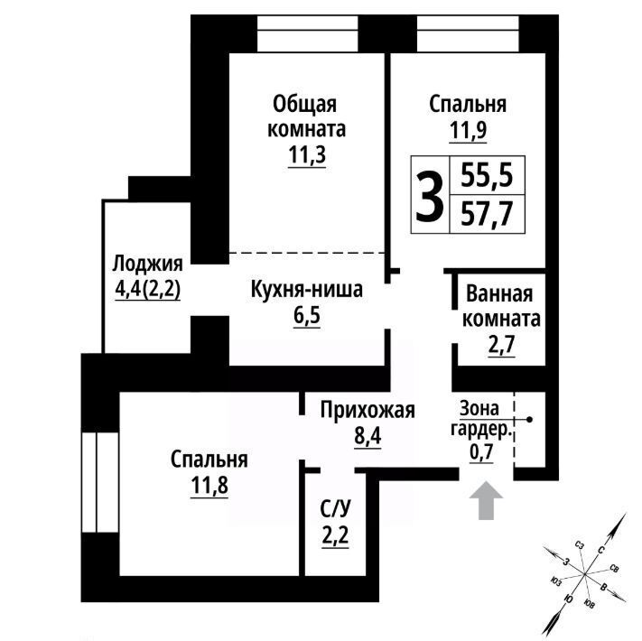 квартира г Барнаул р-н Октябрьский ул Чеглецова фото 1