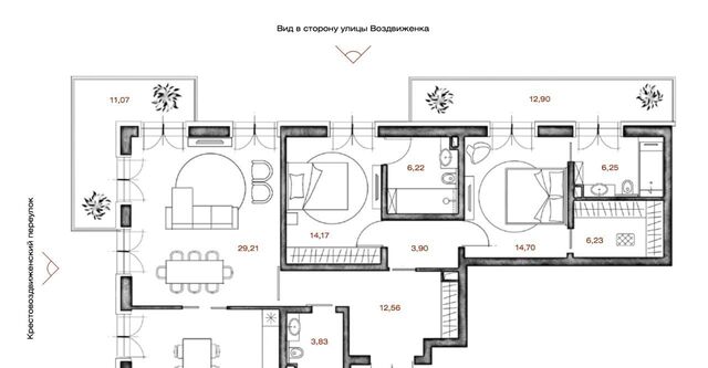 метро Арбатская пер Крестовоздвиженский 4 муниципальный округ Арбат фото