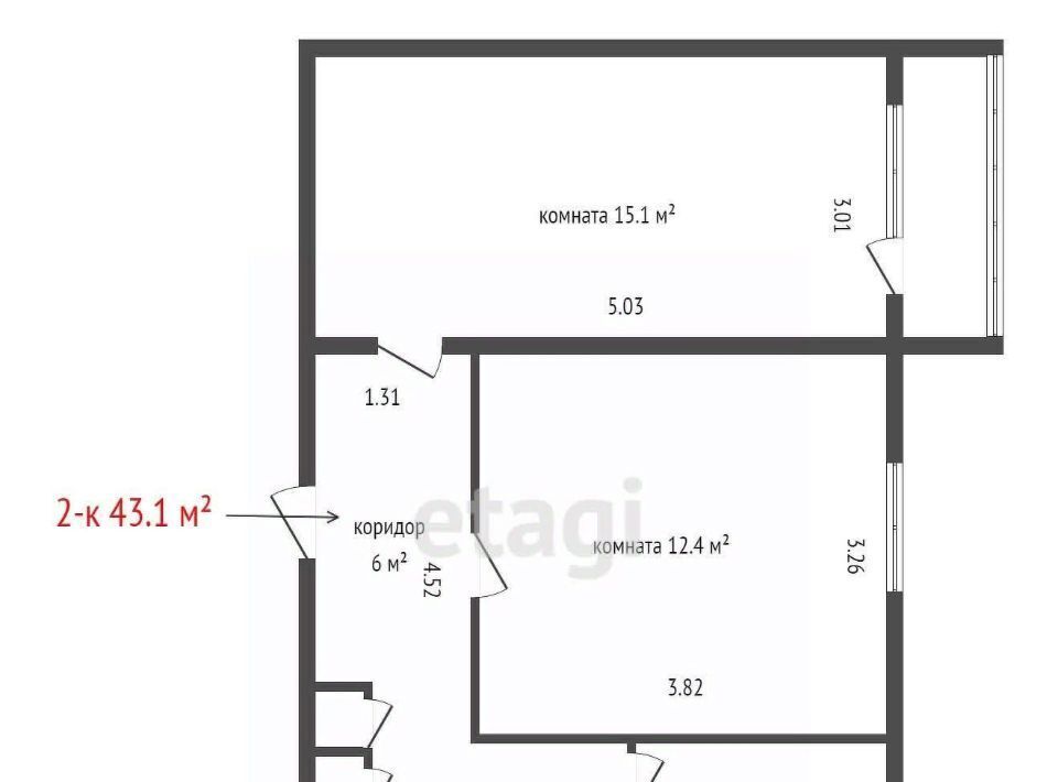 квартира г Екатеринбург ул Таганская 52к/2 Проспект Космонавтов фото 15