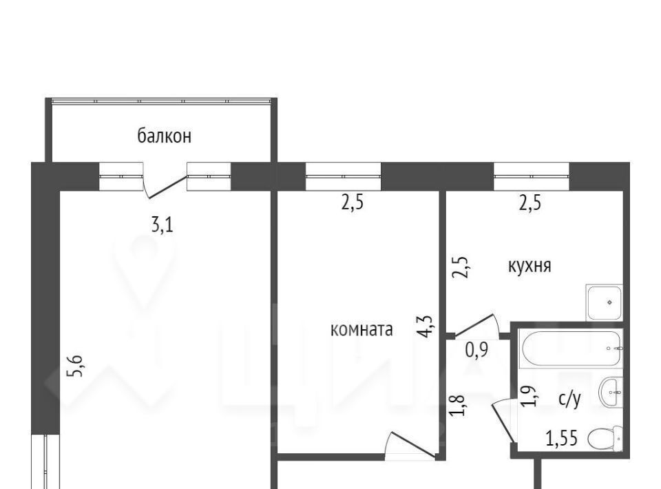 квартира г Омск р-н Кировский пр-кт Комарова 27/2 фото 2