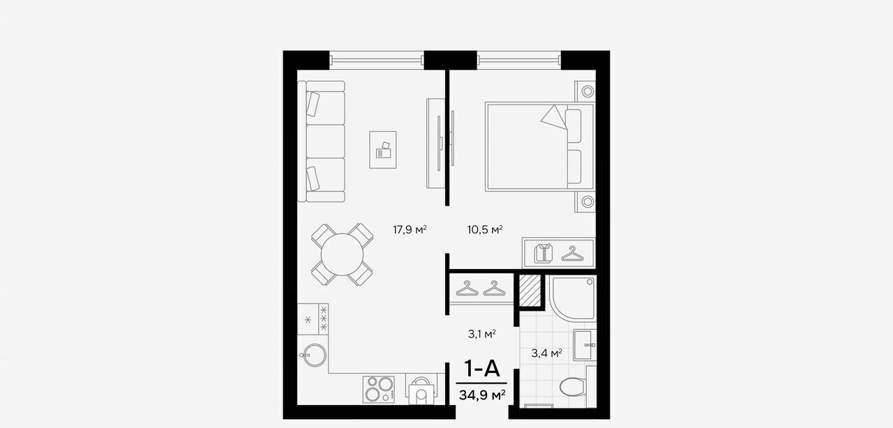 квартира г Астрахань р-н Кировский ул Куликова PROGRESS Альбион фото 12