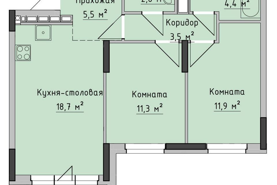 квартира г Ижевск р-н Октябрьский Север ул Холмогорова 89 Ижевск городской округ фото 1