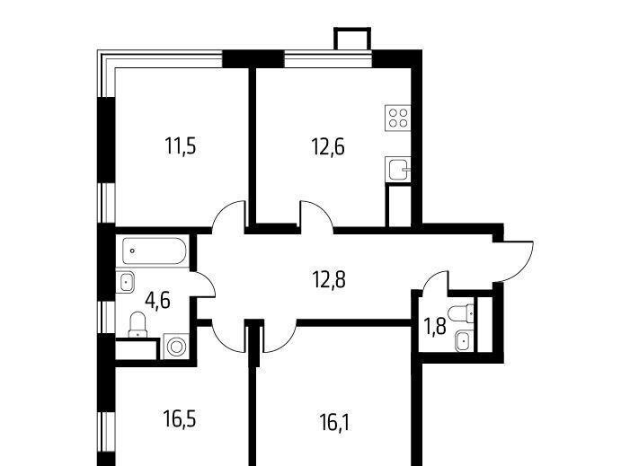 квартира г Москва п Десеновское ул 6-я Нововатутинская 15к/2 Кедровая фото 1