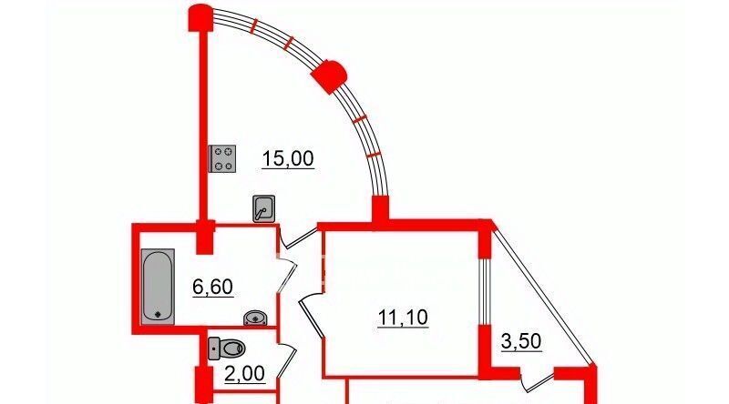 квартира г Санкт-Петербург метро Рыбацкое Усть-Славянка ул 1-я Заводская 17 округ Рыбацкое фото 2