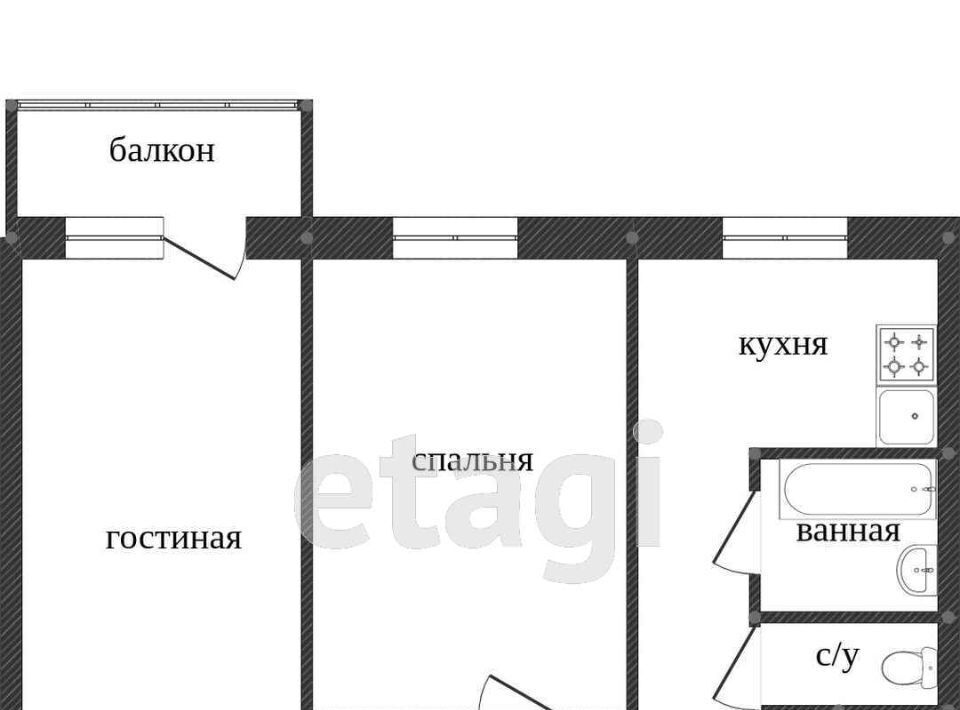 квартира р-н Прохоровский пгт Прохоровка ул Первомайская 76 городское поселение Прохоровка фото 11