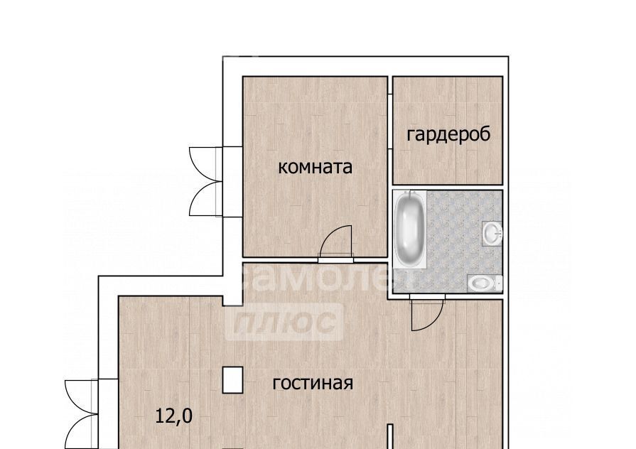 квартира г Тюмень р-н Калининский ул Депутатская 80к/1 Калининский административный округ фото 18