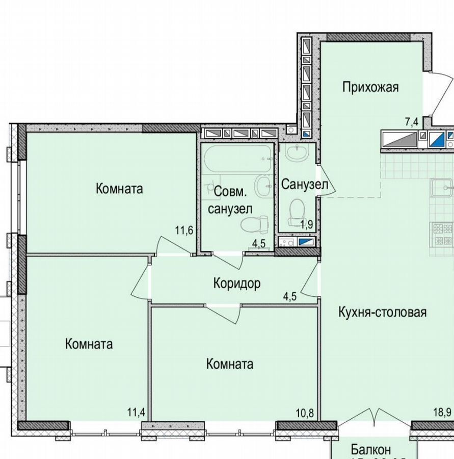 квартира г Ижевск р-н Первомайский ул Красная 118к/1 фото 2