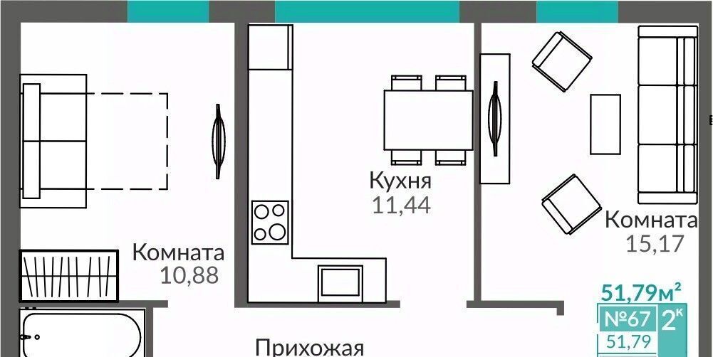 квартира г Симферополь р-н Киевский Крымская Роза фото 1