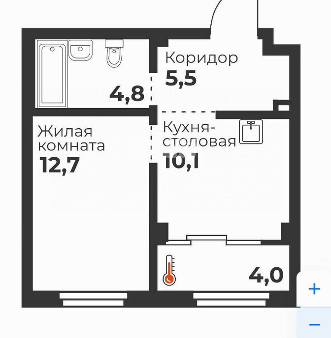 квартира г Челябинск п Бабушкина р-н Калининский ЖК «Голос Кашириных» фото 8