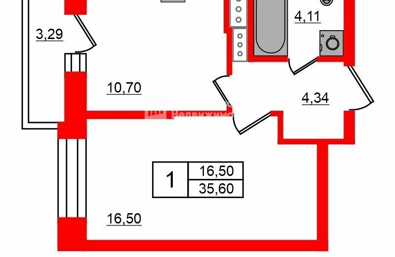 квартира г Санкт-Петербург метро Пионерская ул Полевая Сабировская 45к/1 округ Озеро Долгое фото 12