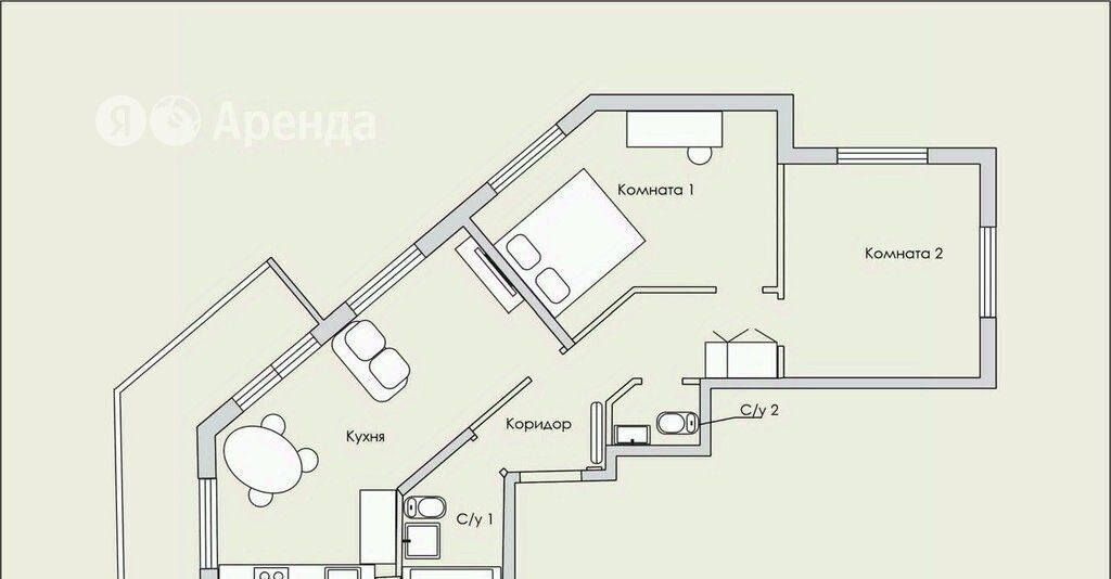 квартира г Санкт-Петербург метро Московская ул Меридианная 6к/3 фото 23