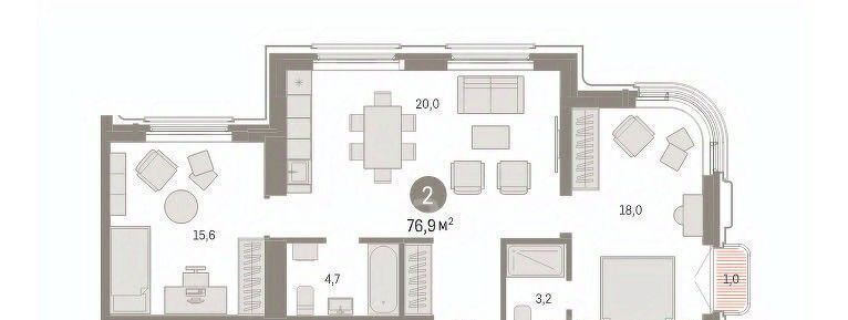 квартира г Екатеринбург Динамо Вокзальный жилрайон, ул. Некрасова, 8 фото 13
