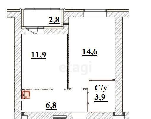 квартира г Кемерово р-н Заводский ул Сарыгина 33 фото 31