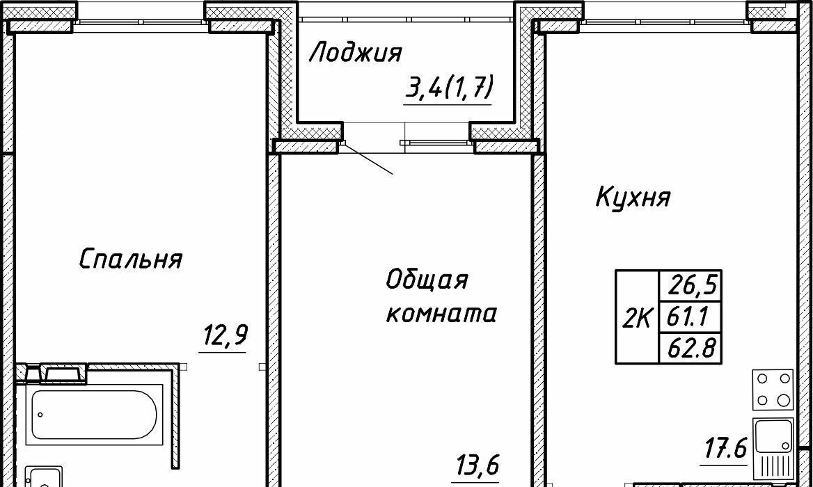 квартира г Новосибирск р-н Ленинский ул Связистов 13/2 фото 1