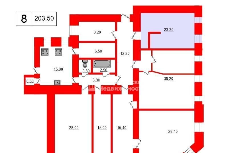 комната г Санкт-Петербург метро Горьковская ул Малая Посадская 7/4 округ Посадский, Петроградка фото 7