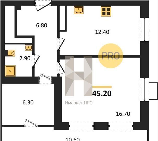 квартира г Воронеж р-н Железнодорожный ул Остужева 52/5 ЖК «Ключи CLUB» фото 8