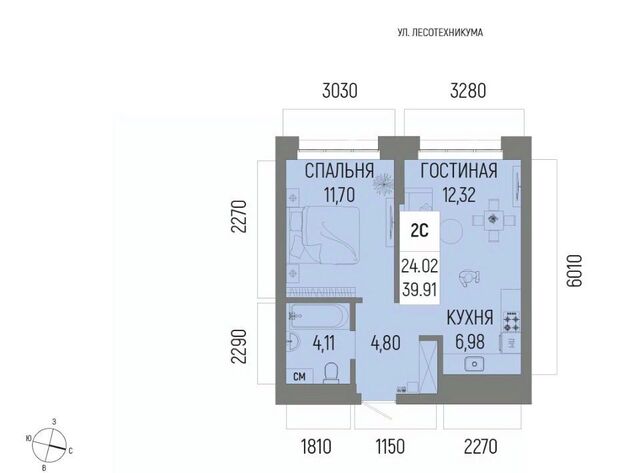 квартира р-н Октябрьский ЖК «Новатор» Глумилино-1 мкр фото