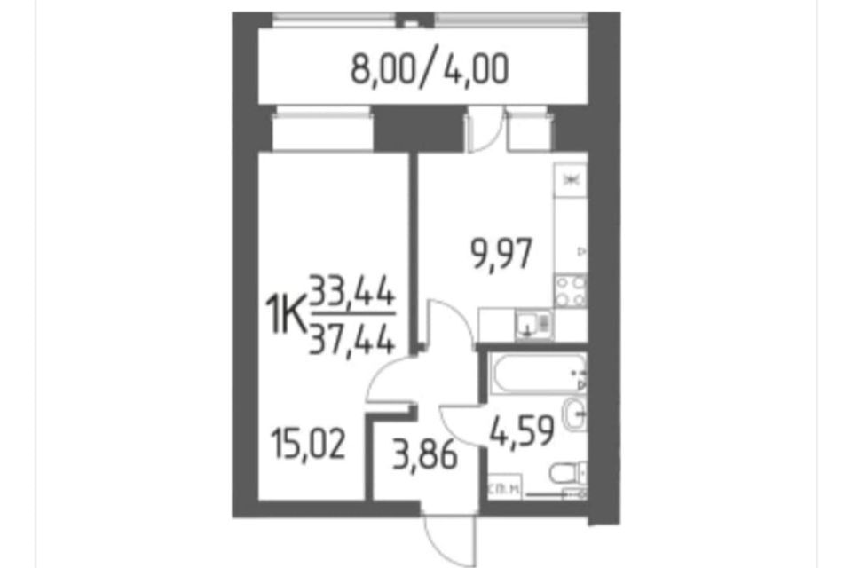 квартира р-н Томский д Кисловка Василия Кандинского, 7/2 фото 1