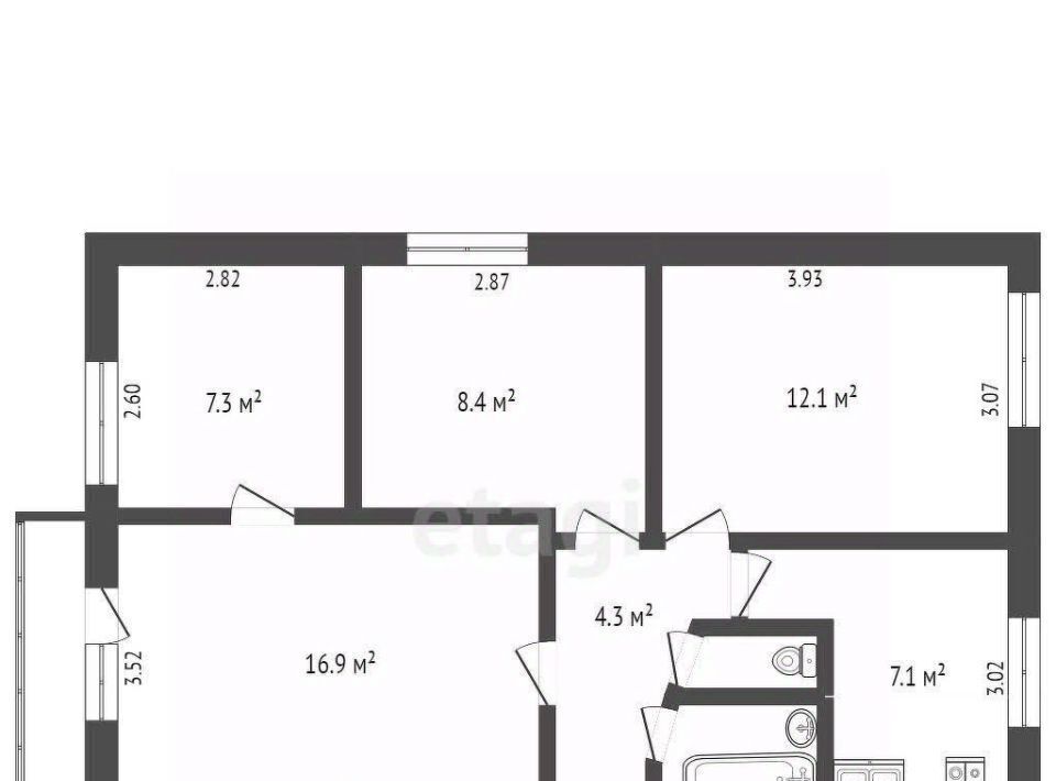 квартира г Набережные Челны р-н Комсомольский ЗЯБ ул им Комарова 1 фото 31